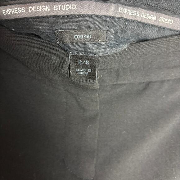 Express Editor Black Flare Leg Dress Pants Workwear Classic 2S - Picture 8 of 8